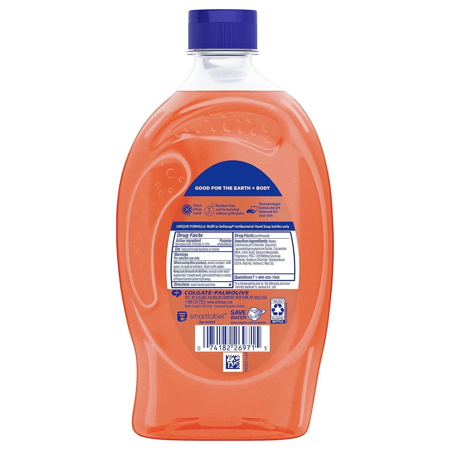 imageSoftsoap Antibacterial Liquid Hand Soap Refill Crisp Clean 32 Oz Packaging may differ