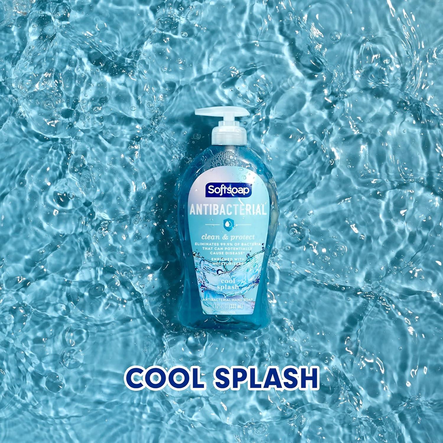 imageSoftsoap Antibacterial Liquid Hand Soap White Tea ampamp Berry Scent Hand Soap 1125 Ounce 6 PackCool Splash