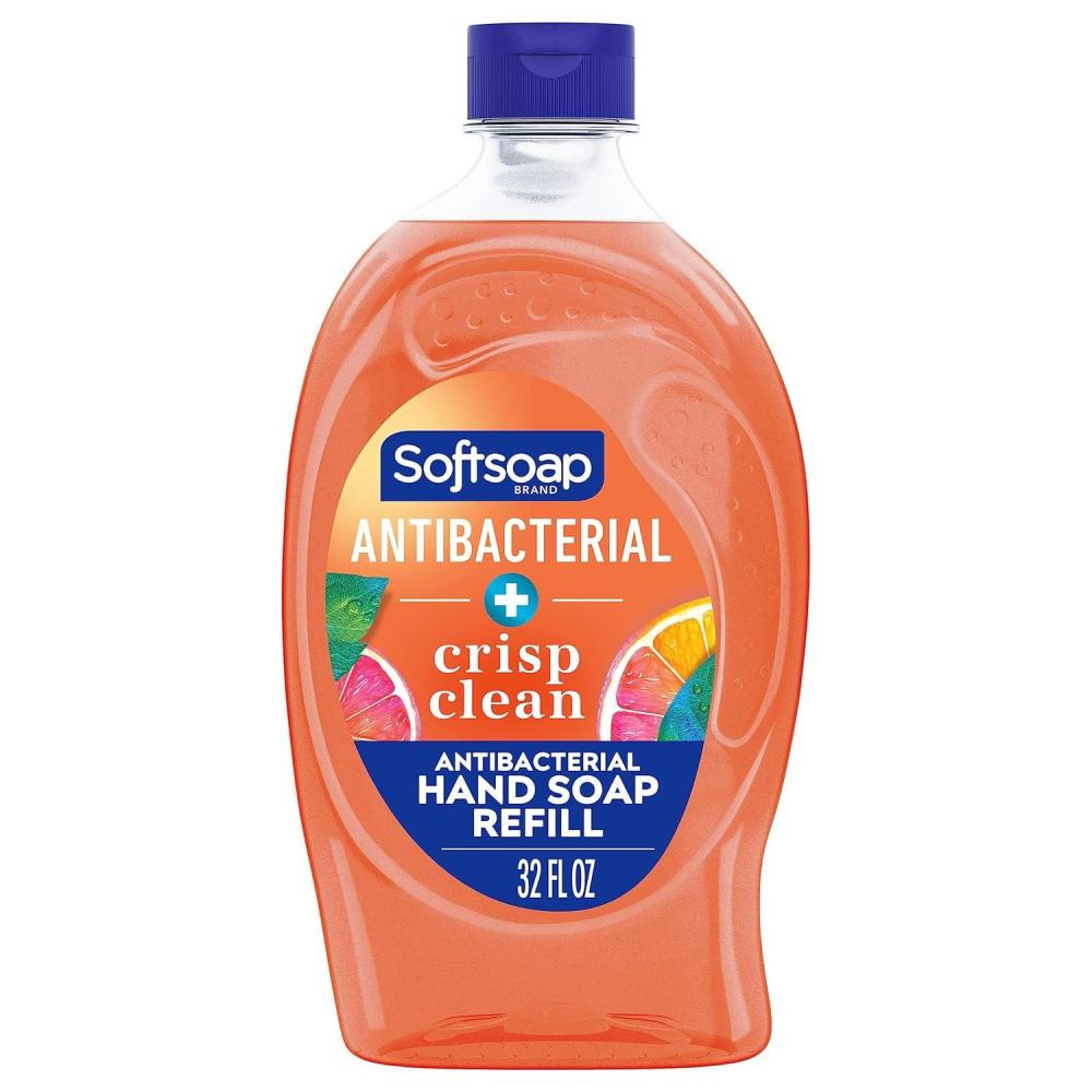 imageSoftsoap Antibacterial Liquid Hand Soap Refill Crisp Clean 32 Oz Packaging may differ
