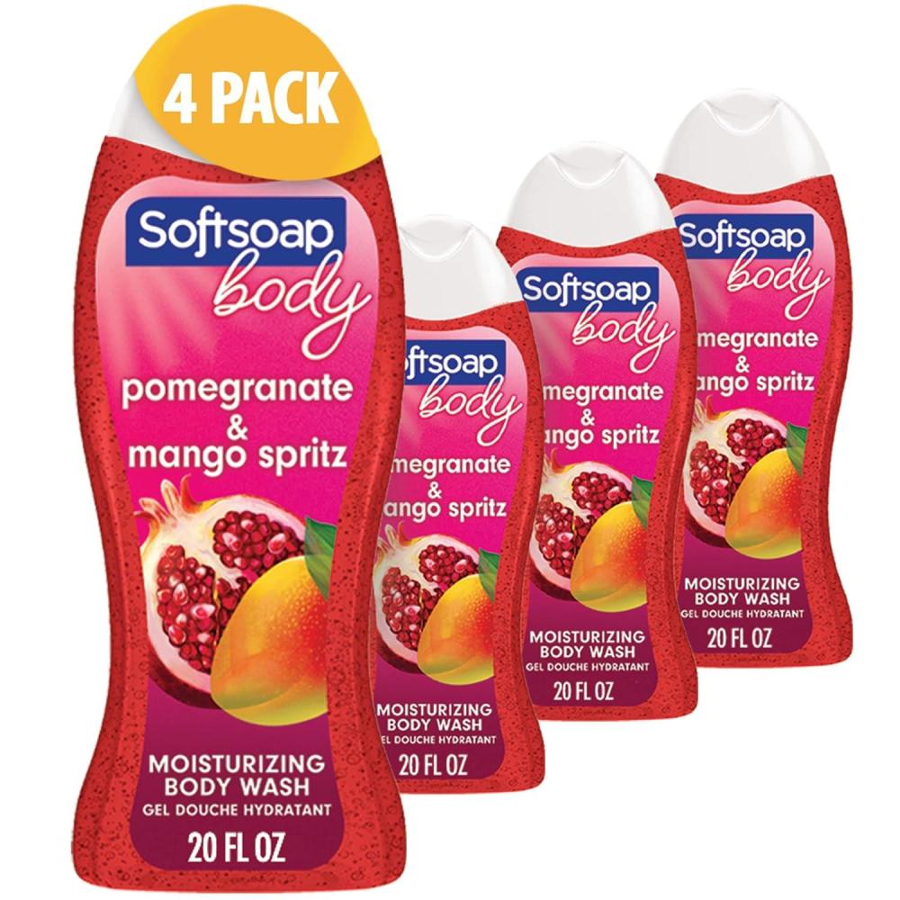 imageSoftsoap Softsoap moisturizing body wash shea and almond oil  20 fluid ounce 4 pack 20 OuncePomegrane and Mango