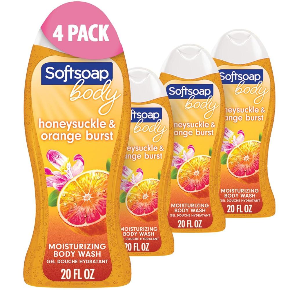 imageSoftsoap Softsoap moisturizing body wash shea and almond oil  20 fluid ounce 4 pack 20 OunceSweet Honeysuckle  Orange