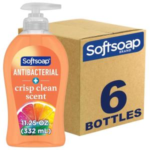 Softsoap Liquid Hand Soap, Crisp Clean Scent Hand Soap, 11.25 Ounce, 6 Pack(Crisp Clean)