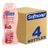 Softsoap Body Wash, Coconut Butter Scrub , Exfoliating Body Wash, 20 Ounce, 4 Pack(Creamy Strawberry)
