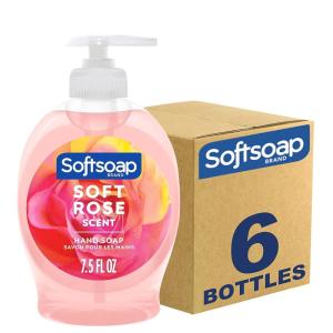 Softsoap Liquid Hand Soap, Soft Rose – 7.5 Fl Oz (Pack of 6)(Pink)