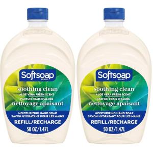 Softsoap Soothing Clean Liquid Hand Soap Refill, 50 Ounce(50 Fl Oz (Pack of 2))