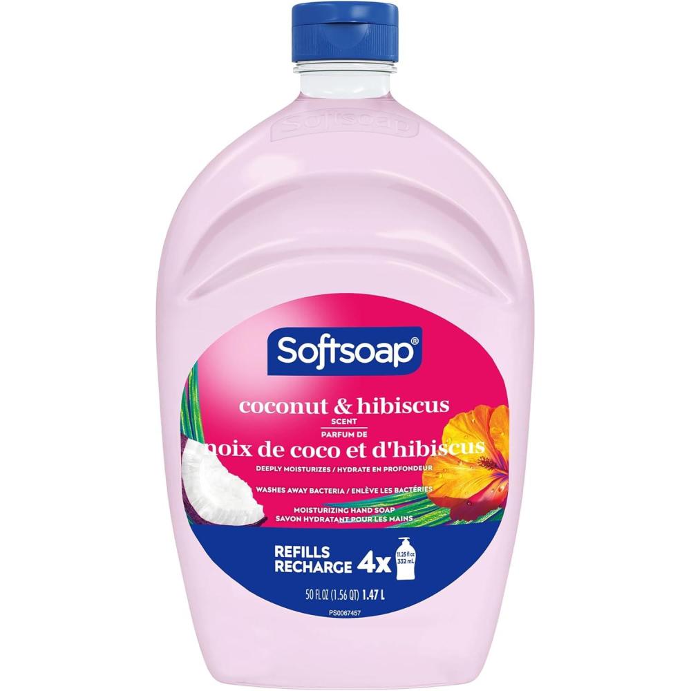 imageSoftsoap Moisturizing Liquid Hand Soap Refill Coconut amp Hibiscus  50 Fl Oz