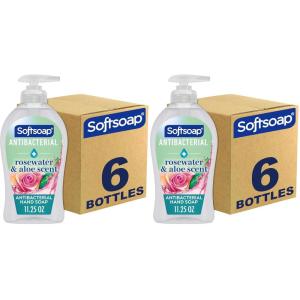 Softsoap Antibacterial Liquid Hand Soap, Sensitive Rosewater and Aloe scent Hand Soap, 11.25 Fl Oz (Pack of 6)(11.25 Fl Oz (Pack of 12))