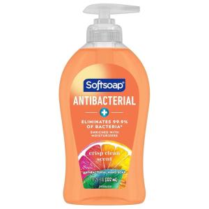 Softsoap Antibacterial Liquid Hand Soap Pump, Crisp Clean – 11.25 fluid ounce(11.2 Fl Oz (Pack of 1))